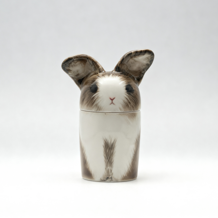 3D Painted Rabbit Urn & Storage Jar