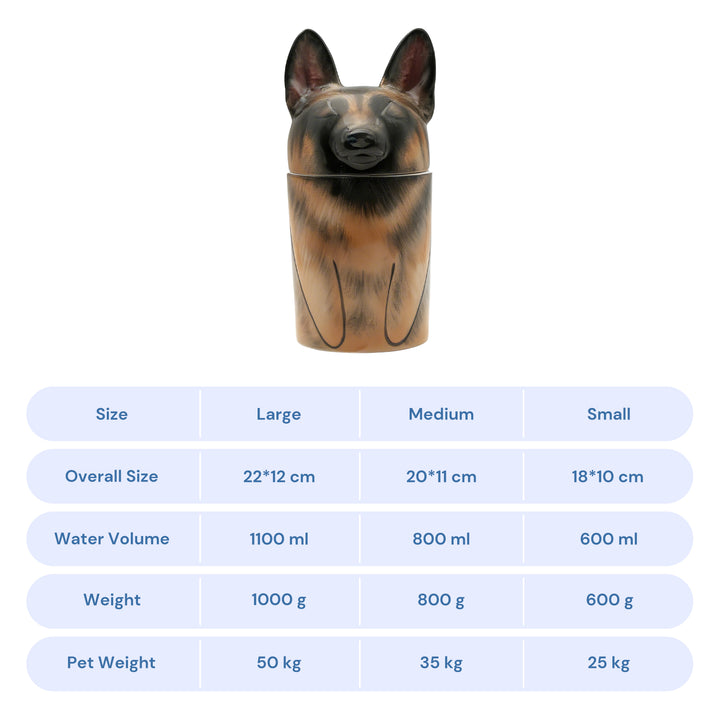 3D Painted Dog Urn & Storage Jar