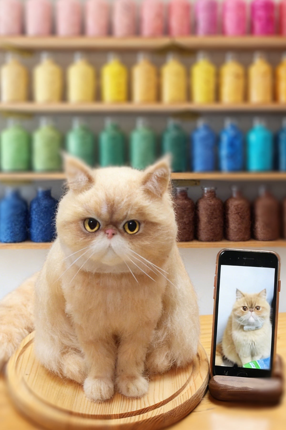 Custom 3D Wool Felt Portrait Pet Full Body Poseture