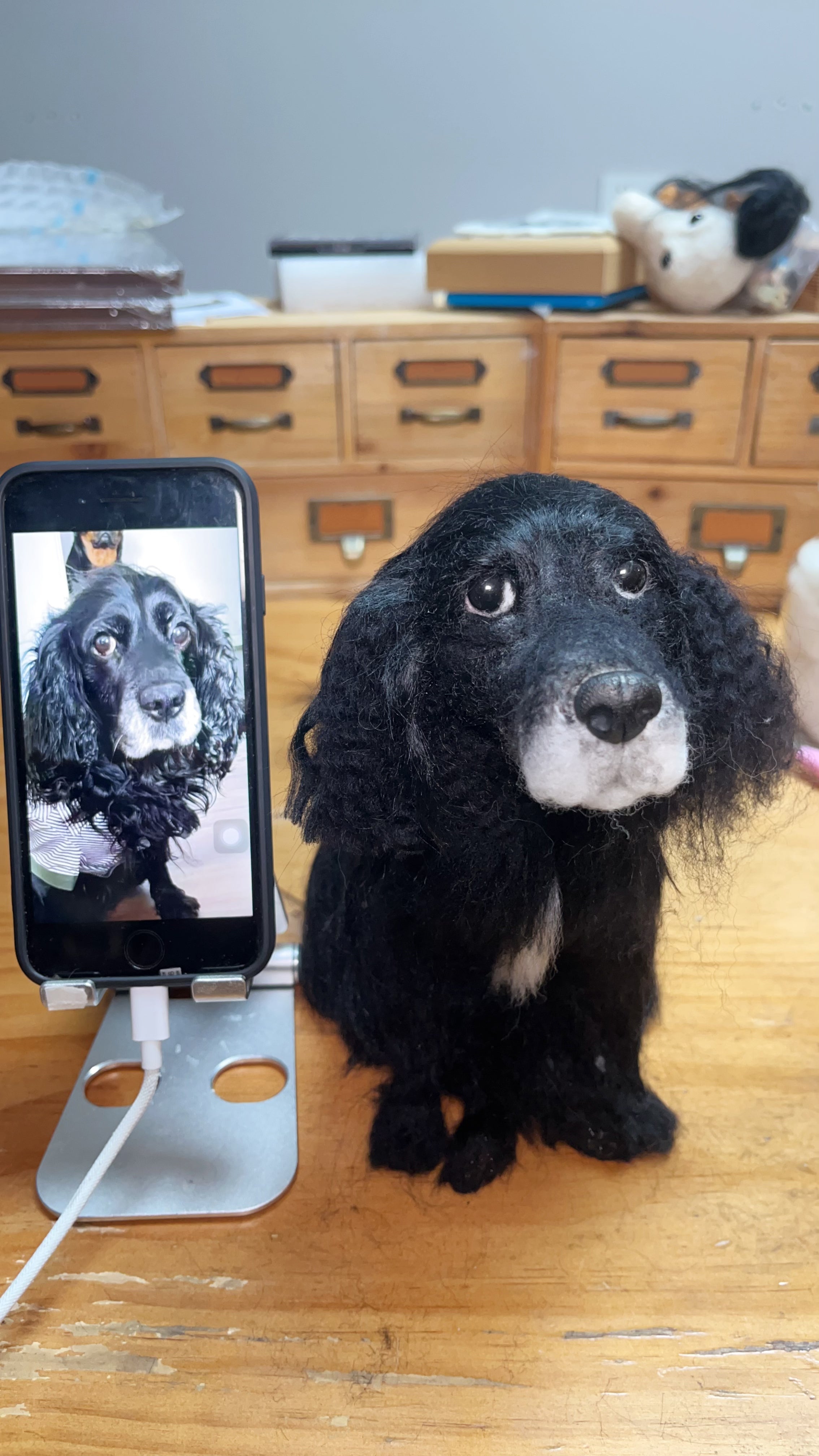Custom 3D Wool Felt Portrait Pet Full Body Poseture