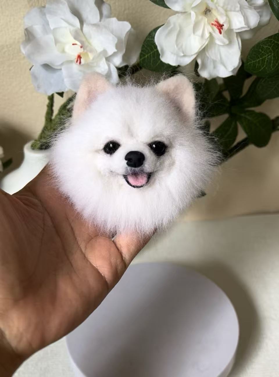 Custom Dog 3D Wool Felt Portrait Without Photo Frame | Handmade Memorial Gifts