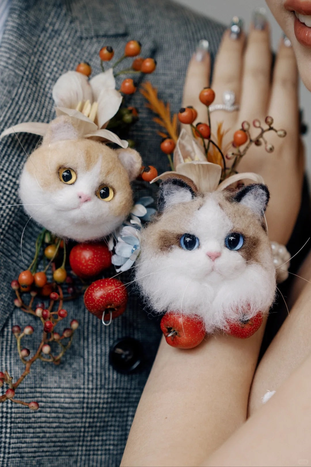 Custom Pet Wool Felt Pet Keychain & Bag Charm | 8-10cm