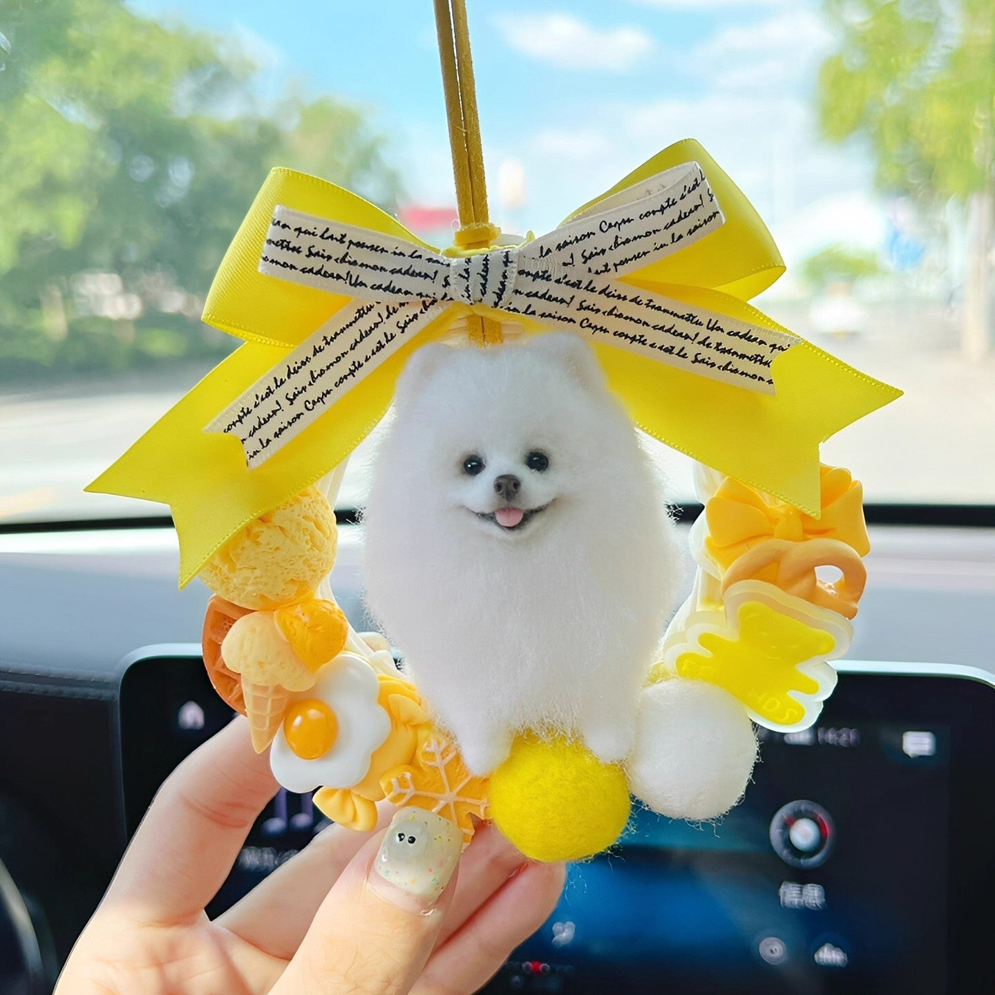 Custom Wool Felt Pet Car Charm