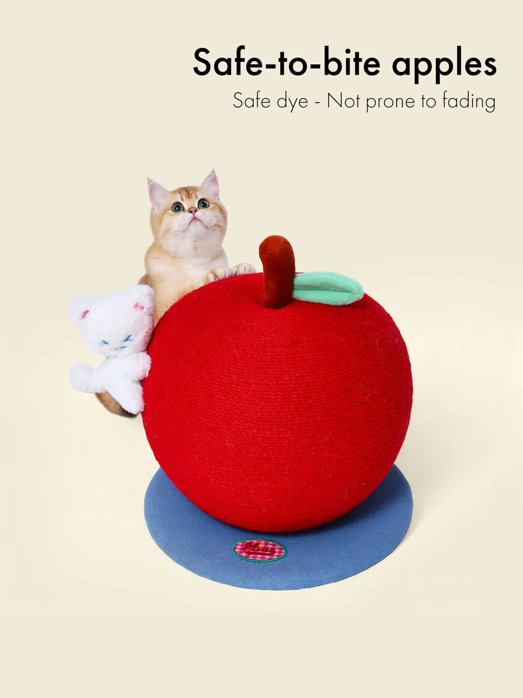 Apple Cat Tree with Honey Cat Lying Down