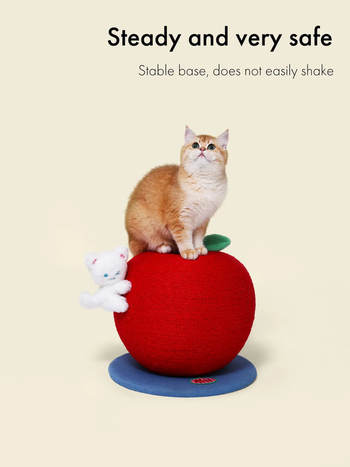 Apple Cat Tree with Honey Cat Lying Down