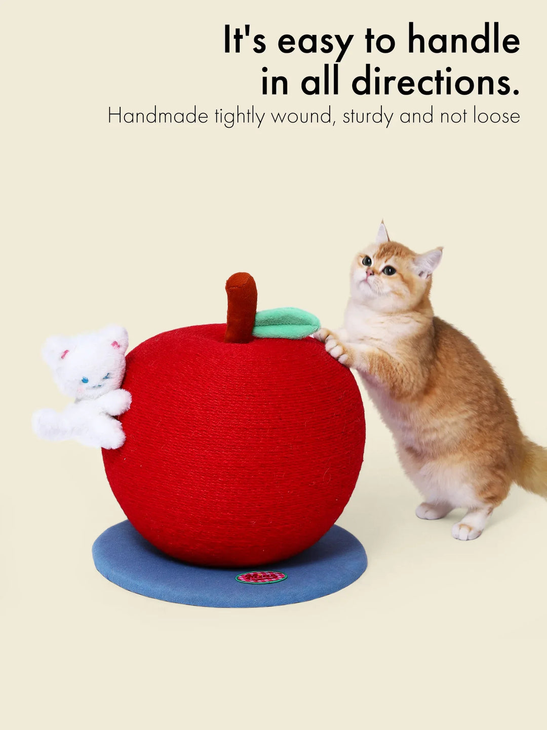 Apple Cat Tree with Honey Cat Lying Down