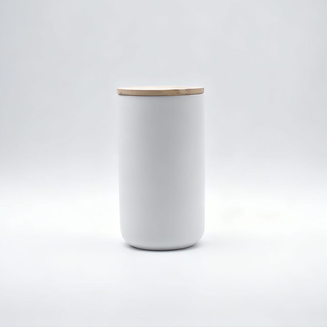 Minimalist Pet Urn & Storage Jar (Overglaze Enamel)