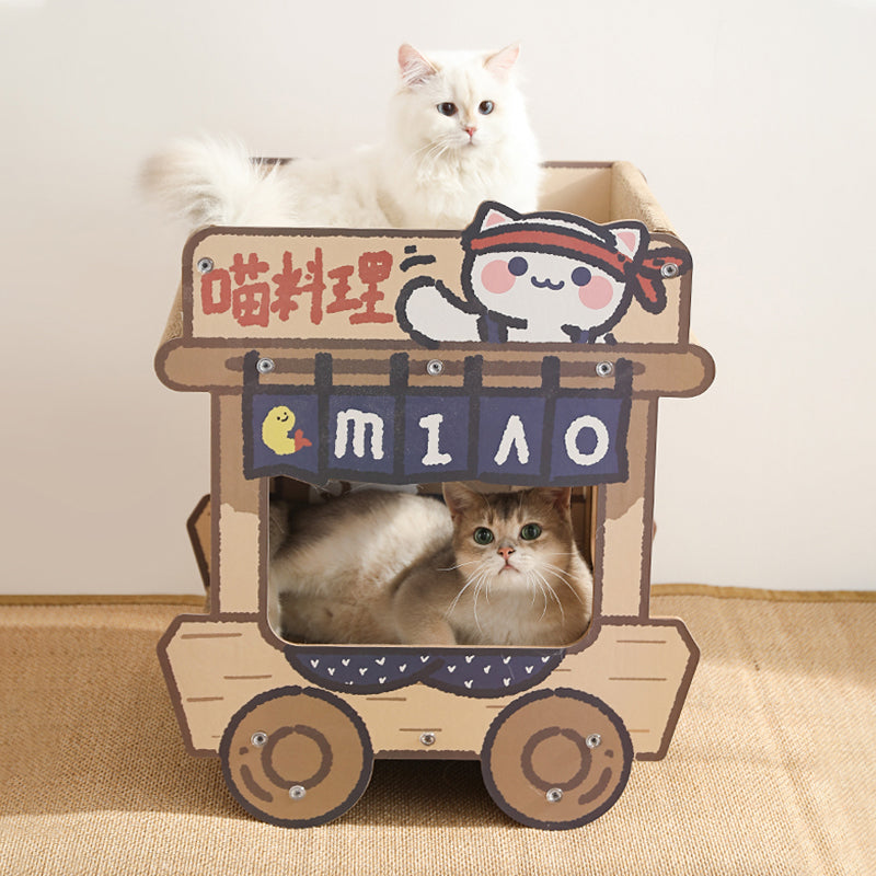 Tempura Meow Food Cart 2 in 1 Cat Scratcher Bed