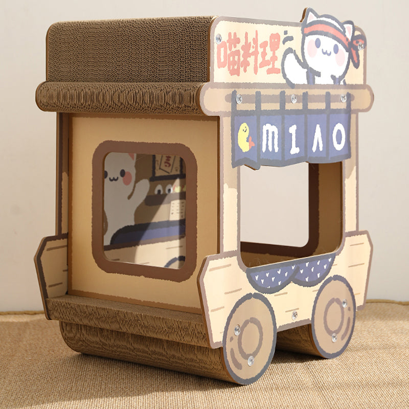 Tempura Meow Food Cart 2 in 1 Cat Scratcher Bed