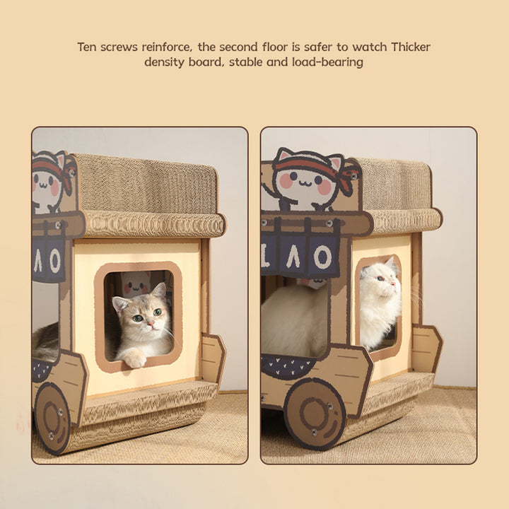 Tempura Meow Food Cart 2 in 1 Cat Scratcher Bed