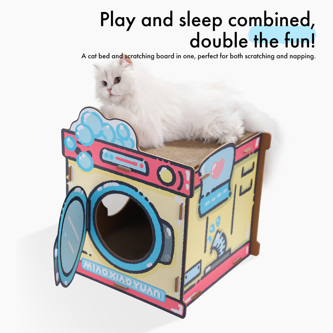 Washing Machine 2 in 1 Cat Scratcher Bed