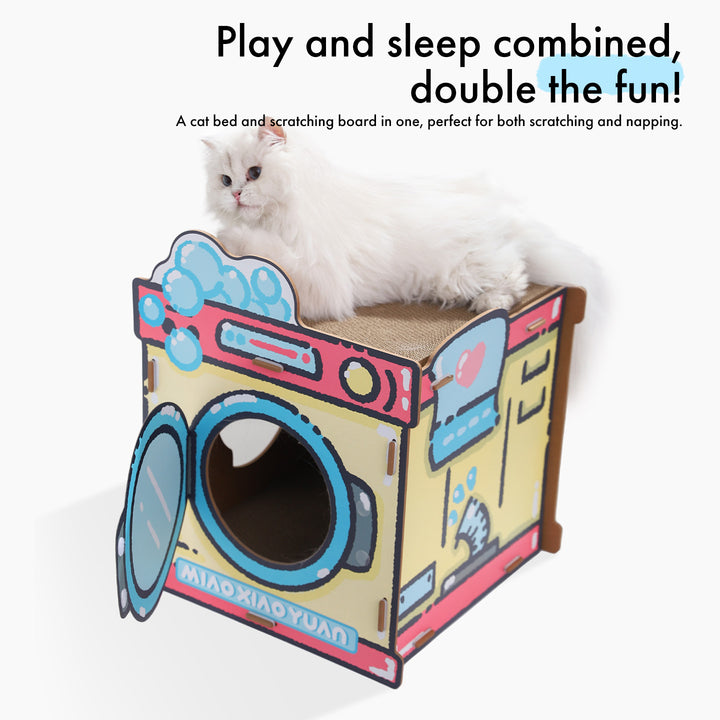 Washing Machine 2 in 1 Cat Scratcher Bed