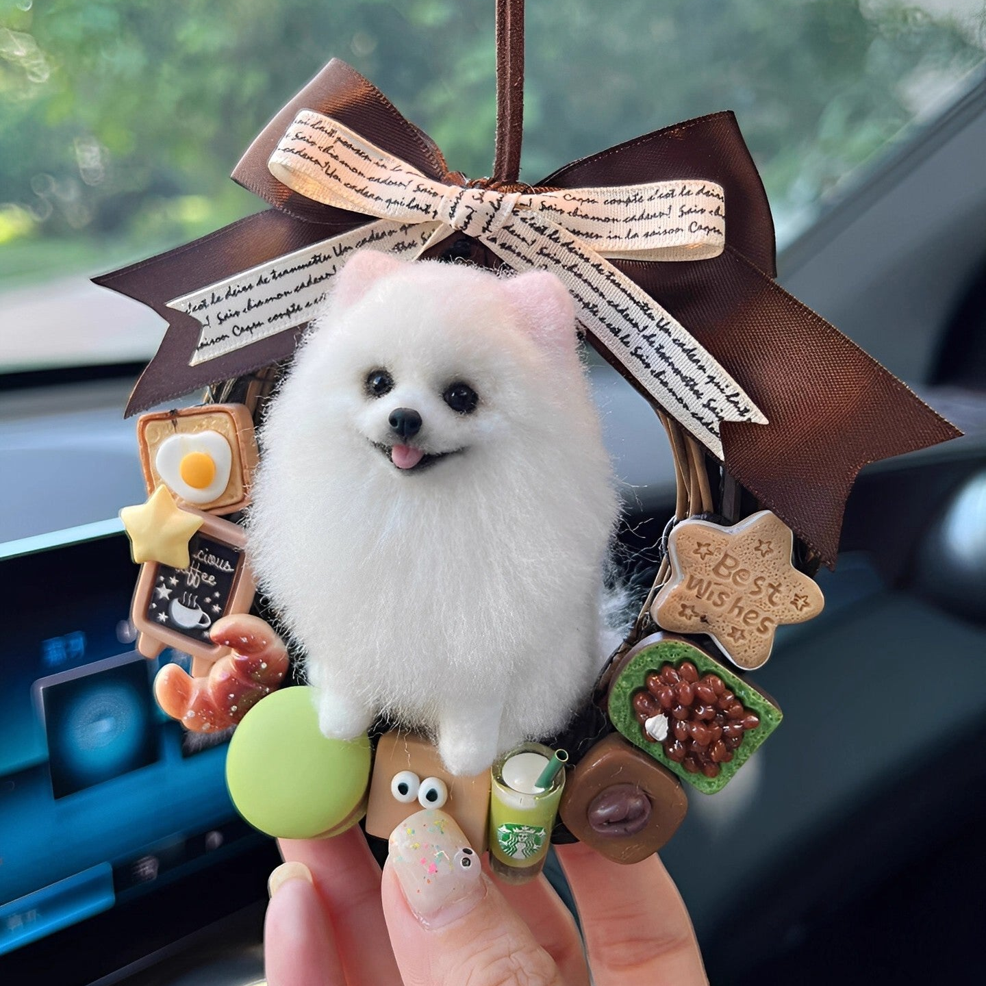 Custom Wool Felt Pet Car Charm